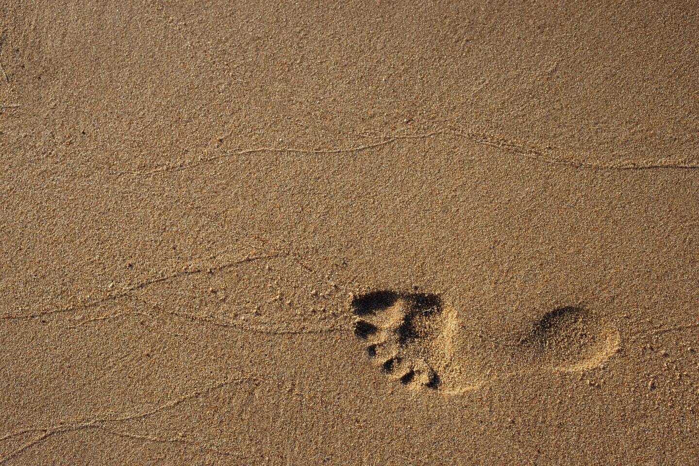 Footprint on the sand