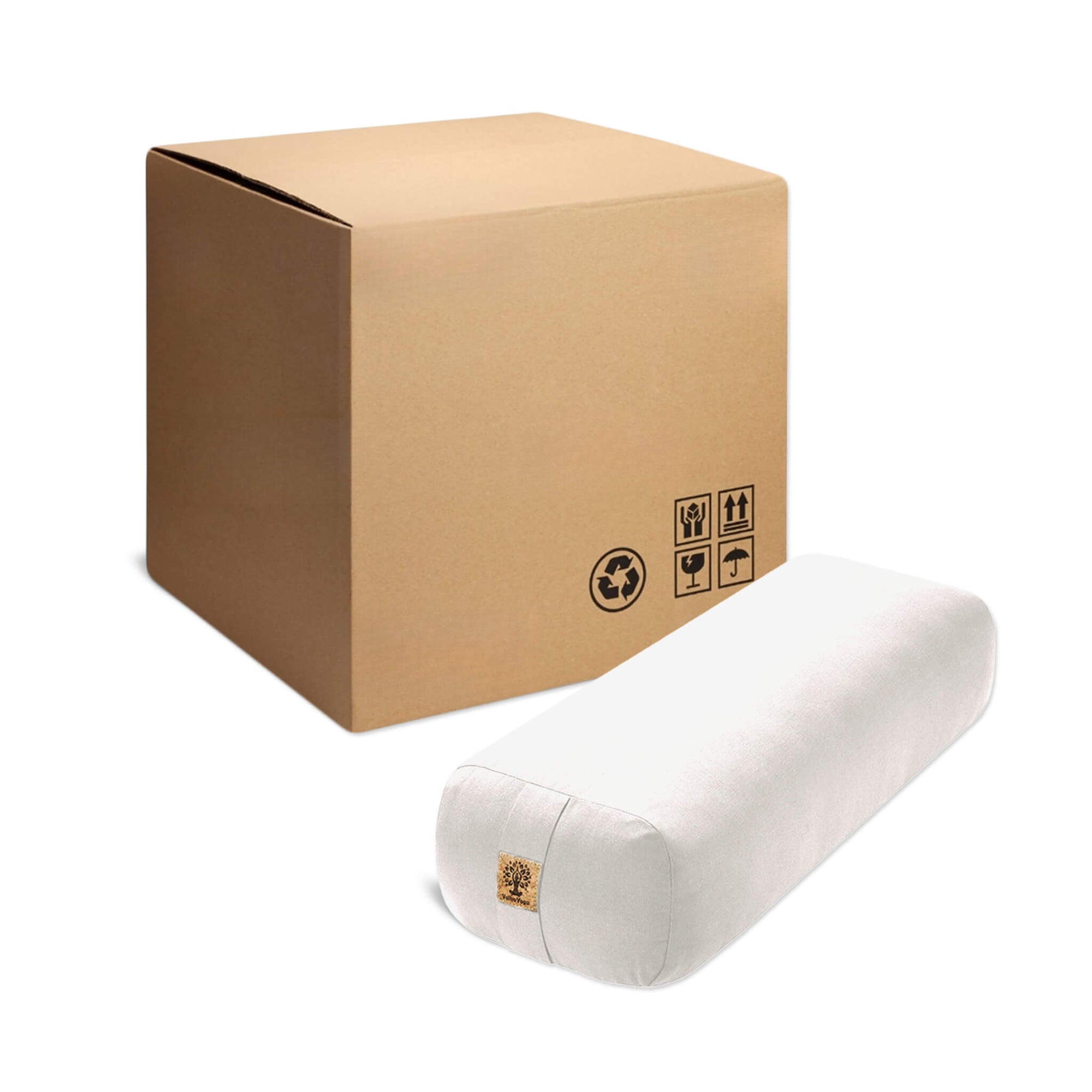 White Yoga Bolsters Wholesale - Box of 6